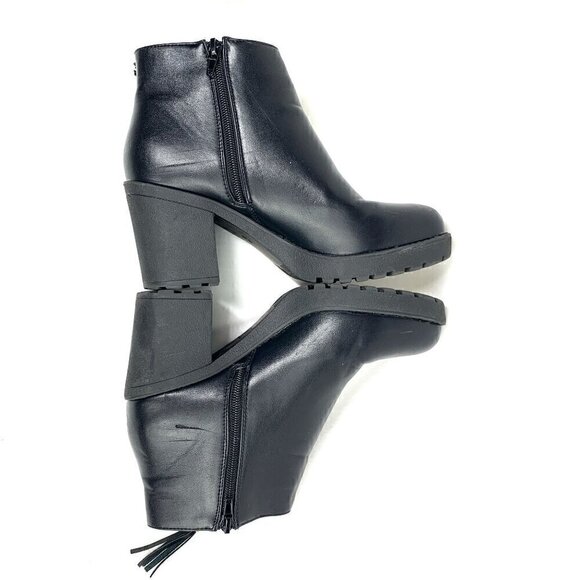 Koi Footwear Chunky Vegan Chelsea Ankle Boot With Tassel - Black, Size UK 5/US 7 - Picture 6 of 12